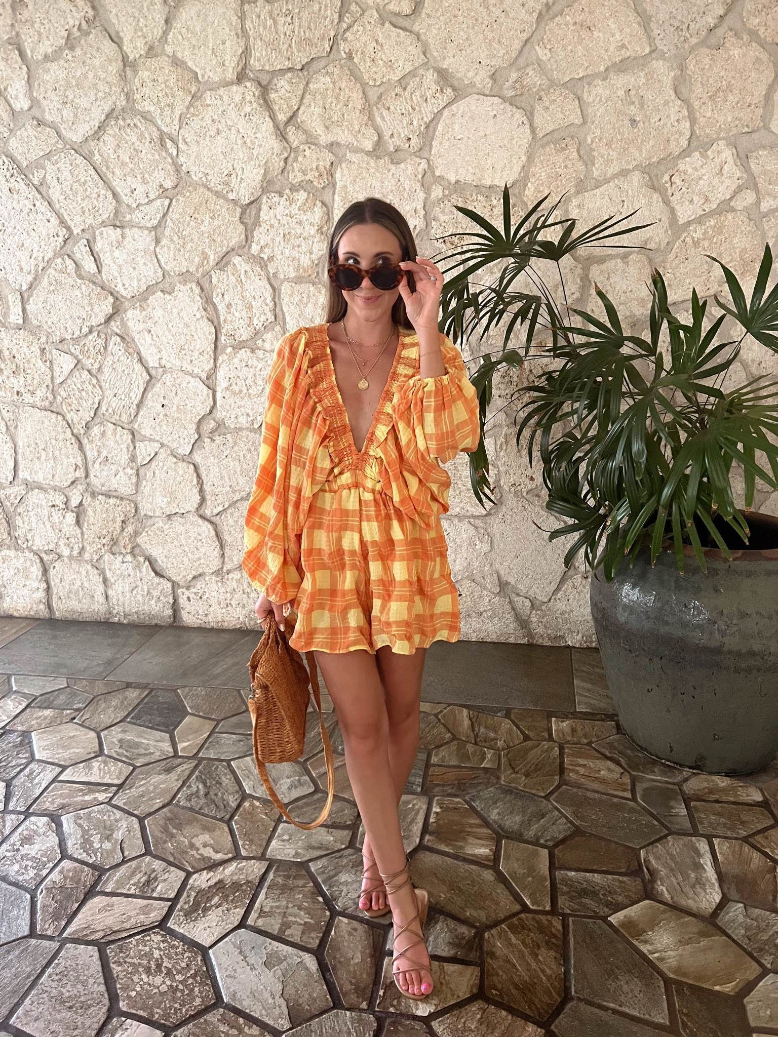 The romper of my dreams! This cutie is from Petal and Pup and is equal parts cute and comfy! I’m wearing a size small 

Vacation style / romper 

#LTKstyletip #LTKunder100