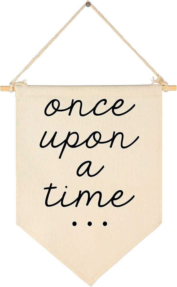 Once Upon a Time-Decor Gift for Nursery Bedroom Playroom Front Door Bookshel Bookcase Reading Cor... | Amazon (US)