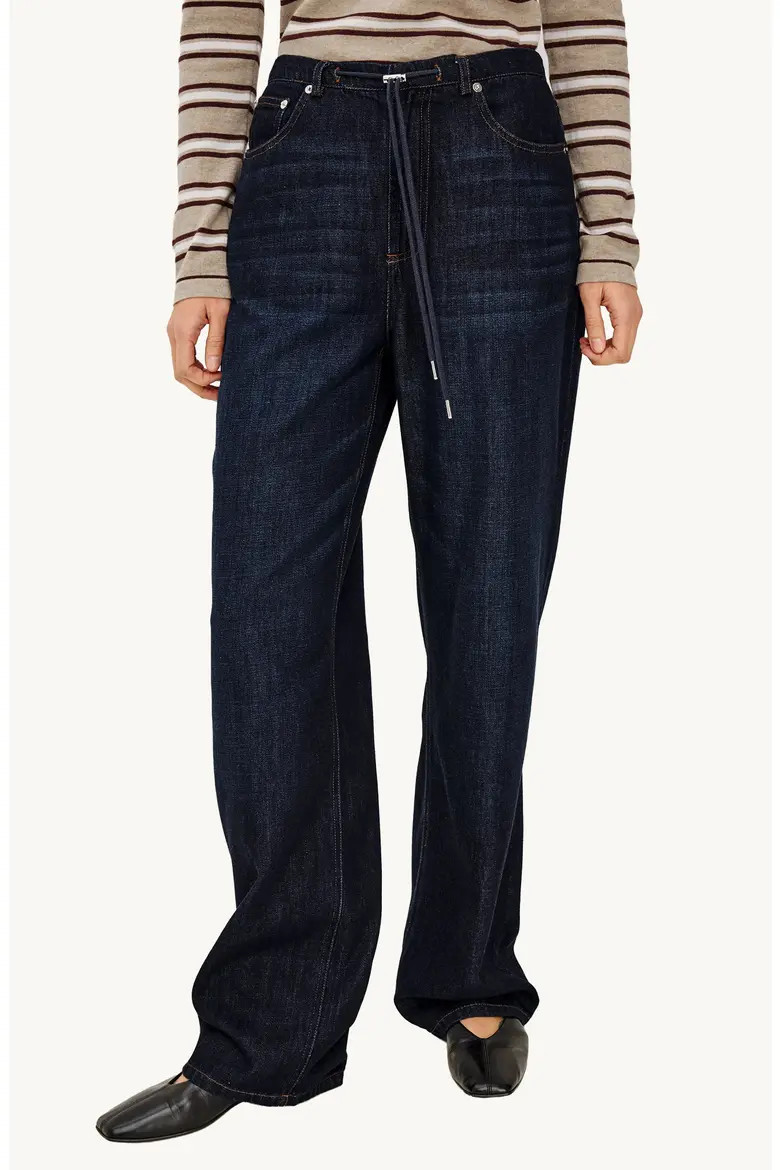 Rails Normandie Wide Leg Drawcord Waistband Jeans in Rinse Wash at Nordstrom, Size 14 | Nordstrom