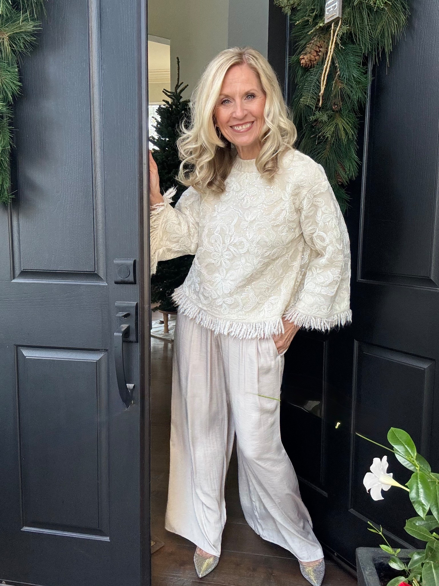 Welcoming 2026!

New Year’s Eve is just a few days away, and I am looking forward to everything that I can bring in and experience this year, at this time in my life! 

I am so excited for new adventures, more fashion, and sharing with you what 
Embracing Your Age Now, looks like over 60! Can’t wait! 

Hosting a party for New Years? Here’s a great white on white combo that’s so chic you’ll be ringing in 2026 with confidence! Cheers to the new year!

#LTKHoliday #LTKOver40