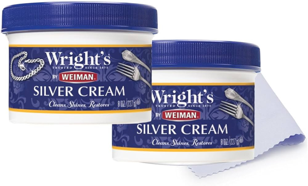 Wright's by Weiman Silver Cleaner and Polish Cream - Gently Clean and Remove Tarnish without Scra... | Amazon (US)