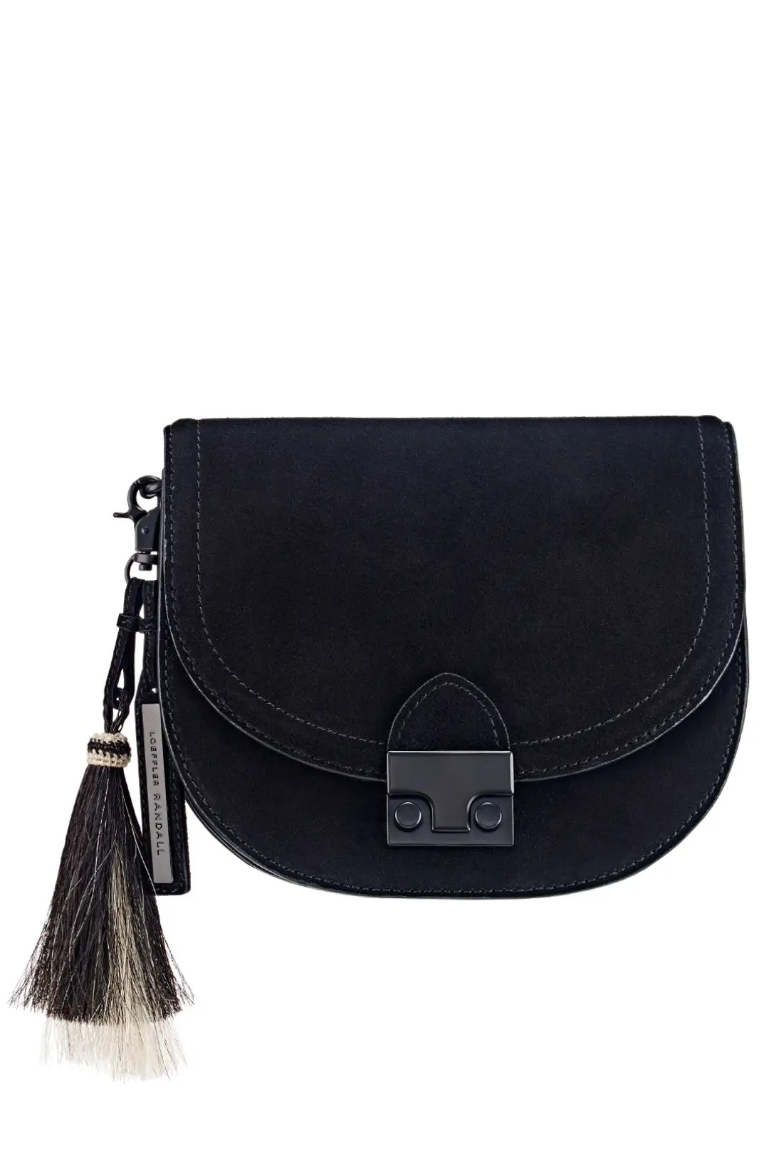 Loeffler Randall Natural Black Saddle Bag | Rent The Runway