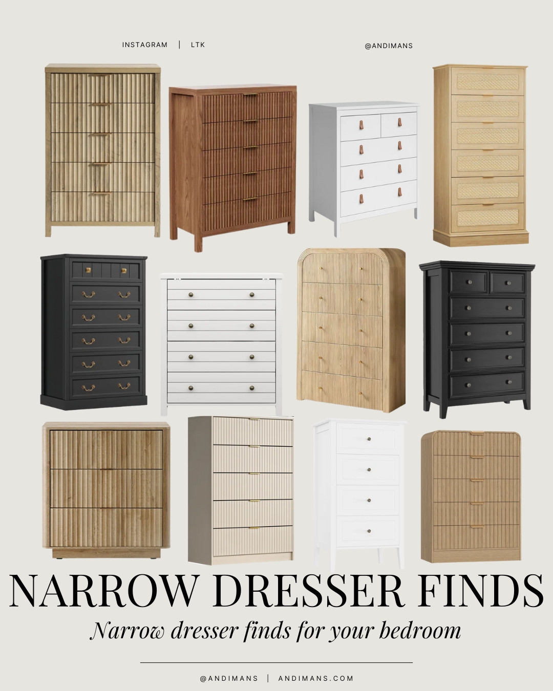 Small space win. Narrow dressers that actually fit and still look good. Perfect for bedrooms, hallways, or that awkward corner that needs storage without bulk. Sharing my favorite earthy, neutral finds that work hard without taking over the room. 

 #LTKHome #LTKSaleAlert #LTKFindsUnder100