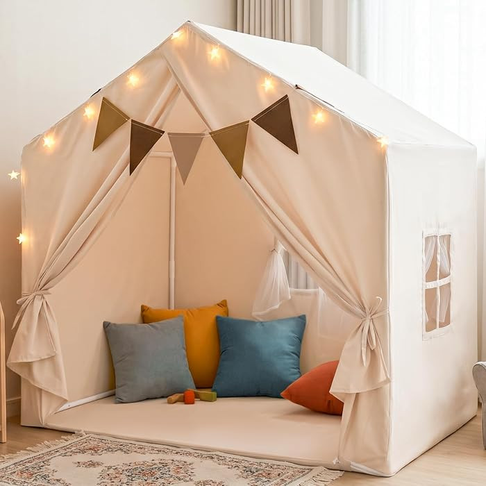 Little Dove Kids Play Tent with Star Lights & 2 Windows, Large Reading Nook & Playhouse for Indoo... | Amazon (US)