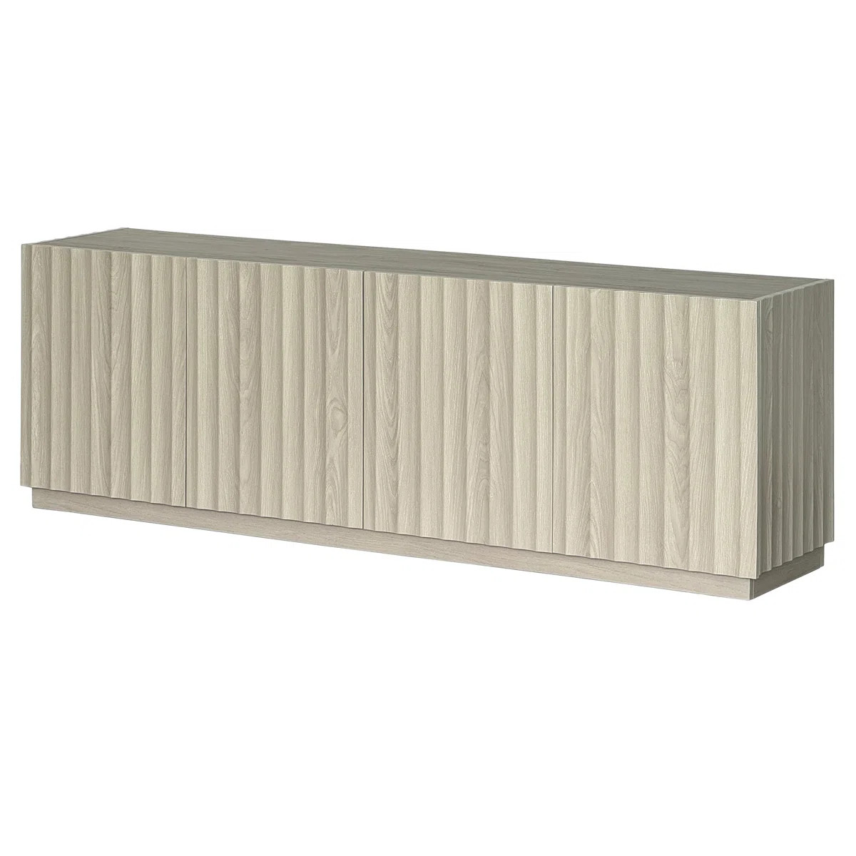 Marion Rectangular Fluted TV Stand for TV's up to 75" in Alder White | Wayfair North America