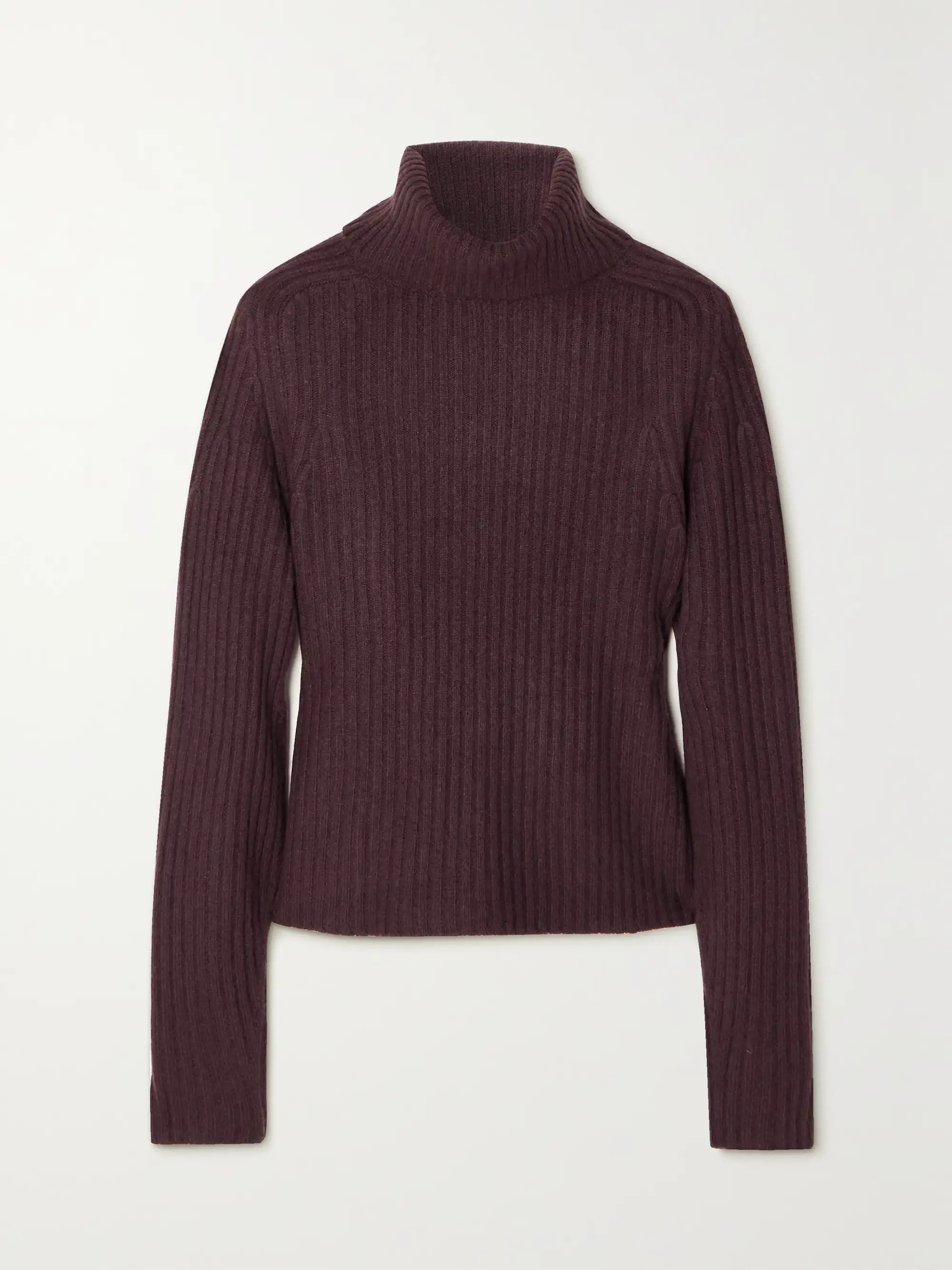 Open-back ribbed cashmere turtleneck sweater | NET-A-PORTER (US)