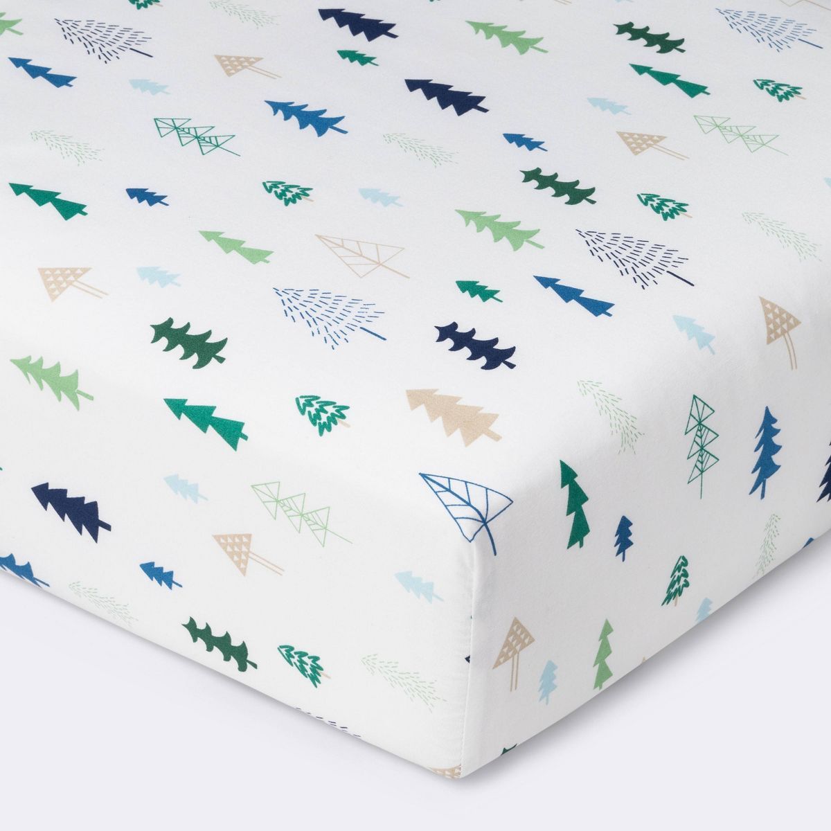 Crib Fitted Sheet Trees - Cloud Island™ - Blue | Target