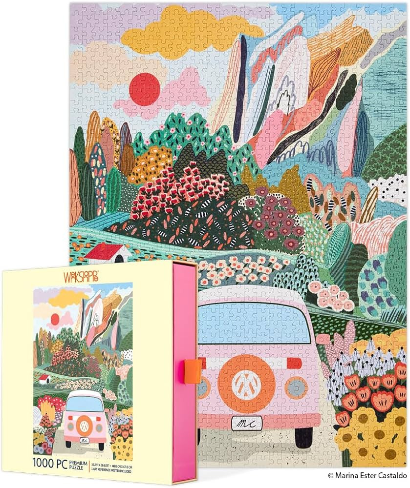 WerkShoppe Road Trip 1000 Piece Jigsaw Puzzle | Amazon (US)