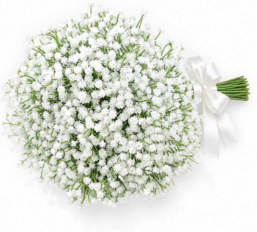 15 PCS Babys Breath Artificial Flowers Fake Babys Breath Flowers Artificial Bulk White Gypsophila... | Amazon (US)
