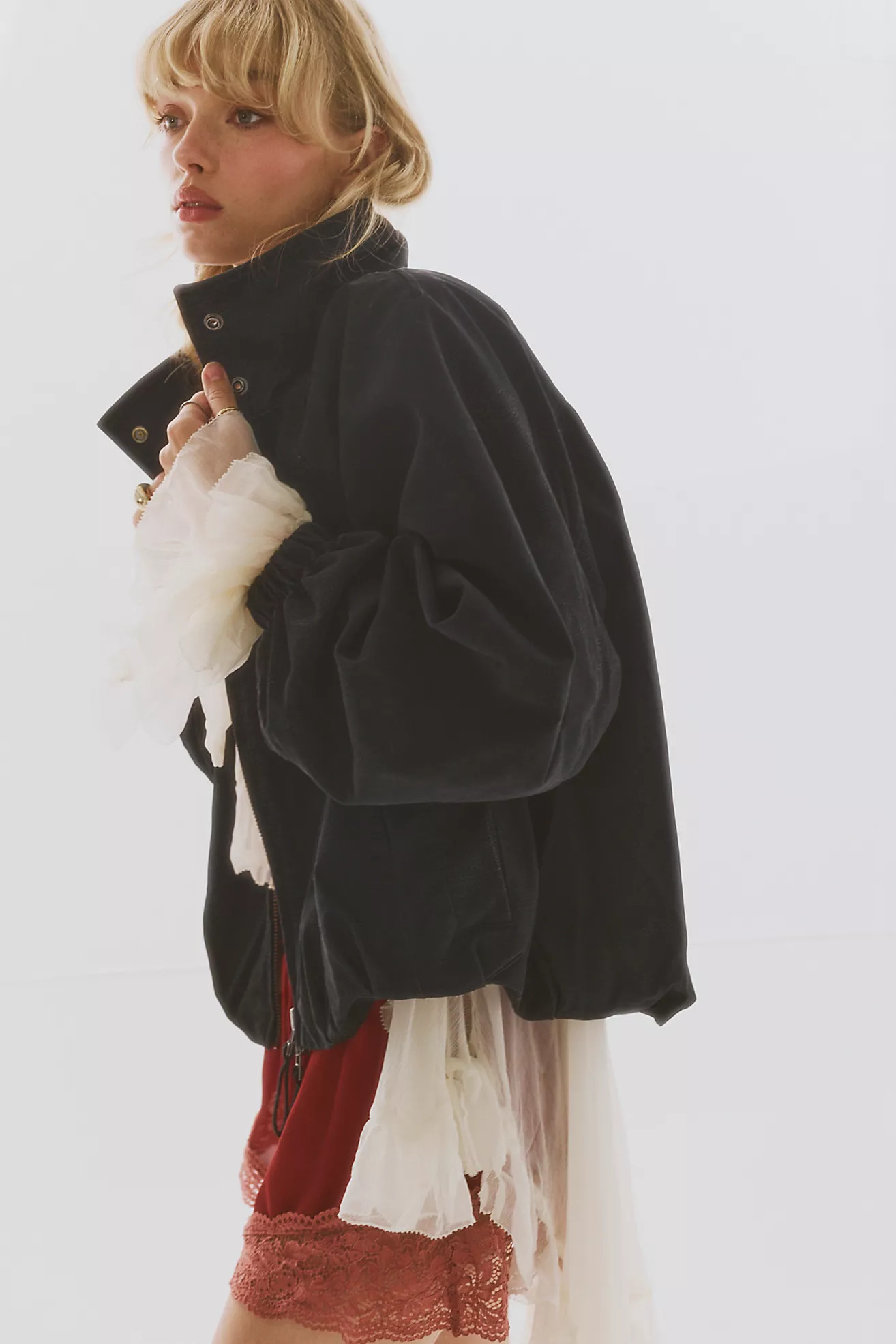 We The Free Chelsea Vegan Suede Funnel-Neck Jacket | Free People (Global - UK&FR Excluded)