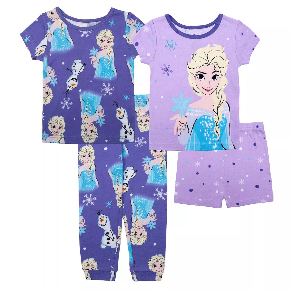 Disney's Frozen Elsa & Olaf Toddler Girl 4-piece "Frozen Fun" Pajama Set | Kohl's