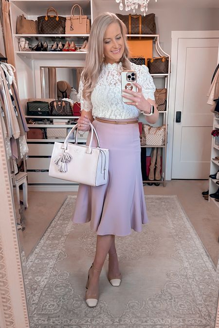Obsessed with this skirt! Perfect for Sunday Best, baby shower, bridal shower and Easter! 


Kate Spade Bag, Cap-Toe Pumps, women shoes, shoes for women, skirt outfit, flared midi skirt, lace top outfit, Easter outfit
Sunday best outfit 

#LTKshoecrush #LTKitbag #LTKMostLoved