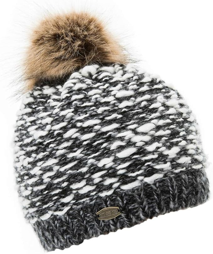 DSG Outerwear Women's Pom Beanie - Black/White - One Size | Amazon (US)