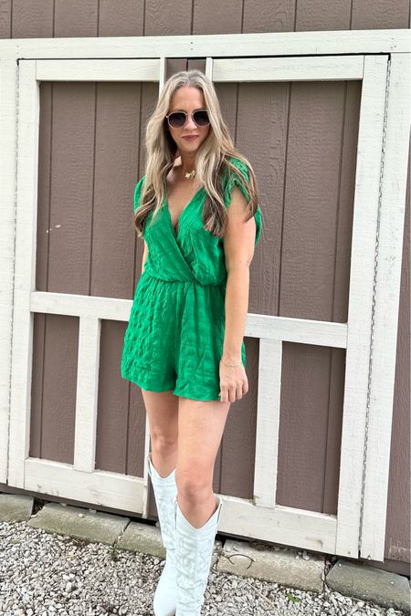 Green romper, spring outfits, affordable outfits, amazon fashion finds 

#LTKSeasonal #LTKfindsunder50 #LTKstyletip
