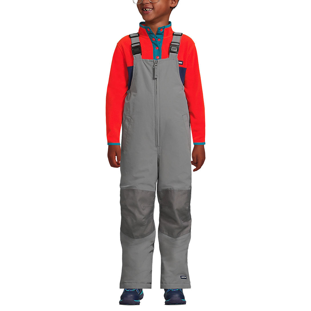 Kids Squall Waterproof Insulated Iron Knee Snow Bibs | Lands' End (US)