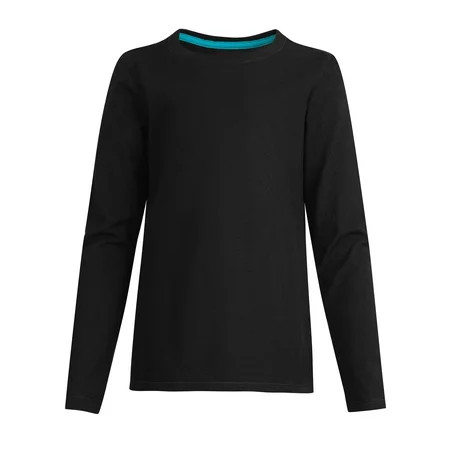 Hanes Girls Long Sleeve Crewneck T-Shirt Tee 100% Cotton Ringspun Comfort Soft | Walmart (US)