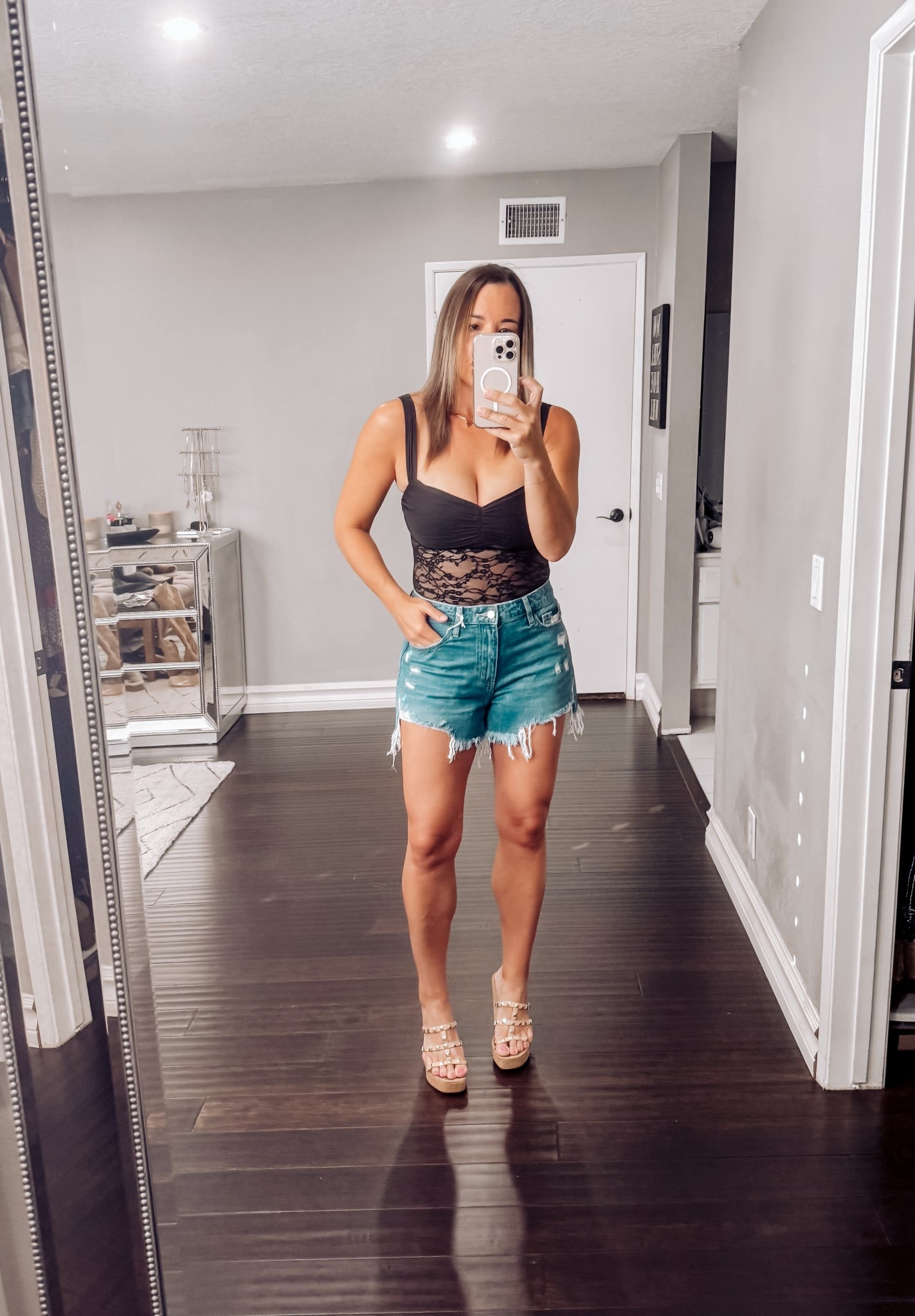 OOTD Inspo! Wearing a Large in the bodysuit and a size 27 in the shorts. Use code APRIL35 for 35% off. #LTKStyle #LTKFinds #LTKSpring #LTKSummer #Bodysuits #MomStyle #AffordableFashion #TrendingNow 

 #LTKFestival #LTKOver40 #LTKSaleAlert