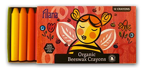 FILANA (12 Stick Crayons) Organic Beeswax Stick Crayons, Natural, Non Toxic, Safe for Children, Handmade in The US, No Paraffin or Petroleum Waxes, Rich Colors, Glide Easily | Amazon (US)