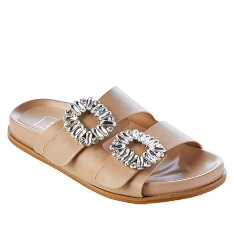 SHUSHOP BRIDGET Rhinestone Slide Sandal | HSN