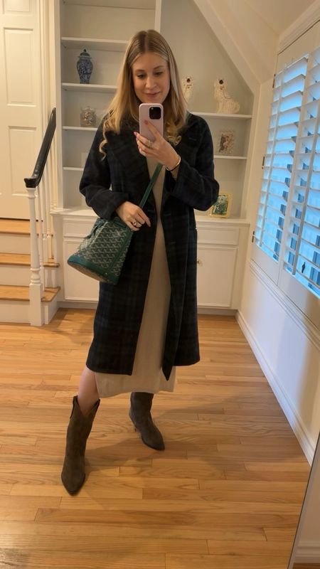 My cozy outfit for the define dish book signing tonight! It was outdoors so I wanted to be comfortable. Sweater dresses have been on repeat right now and easy for the bump / my maternity style 💚 I love this one they comes in a few other colors & on sale & found a similar coat to the one I am wearing and have loved for many years! 

#LTKstyletip #LTKSeasonal