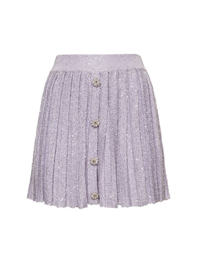 Sequined pleated mini skirt w/crystals - Self-portrait - Women | Luisaviaroma | Luisaviaroma