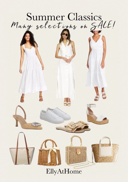 Dress up, dress down. Classic white summer dresses, shoes, sandals, white sneakers, straw handbags, totes. Many selections on sale. Summer outfit, date night. Free shipping. Macy’s, Nordstrom, Nordstrom Rack, Amazon fashion. Memorial Day sales!

#LTKStyleTip #LTKShoeCrush #LTKOver40
