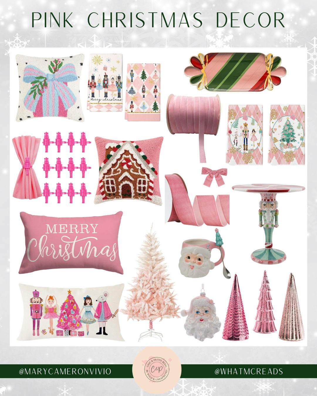 Amazon Christmas Decor: Pink Barbie Theme 🎄

Christmas Decor // Outdoor Decor // Outside Decorations // Holiday Home // Home Decor // Hostess Gifts // Christmas Tree // Santa // Christmas Ornaments // Christmas Ribbon // Christmas Garland // Pink Christmas // Barbie Christmas 

#LTKSeasonal #LTKHoliday #LTKHome