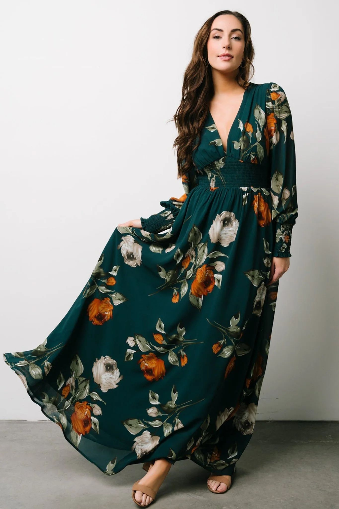 Olivia Maxi Dress | Deep Topaz Floral | Baltic Born