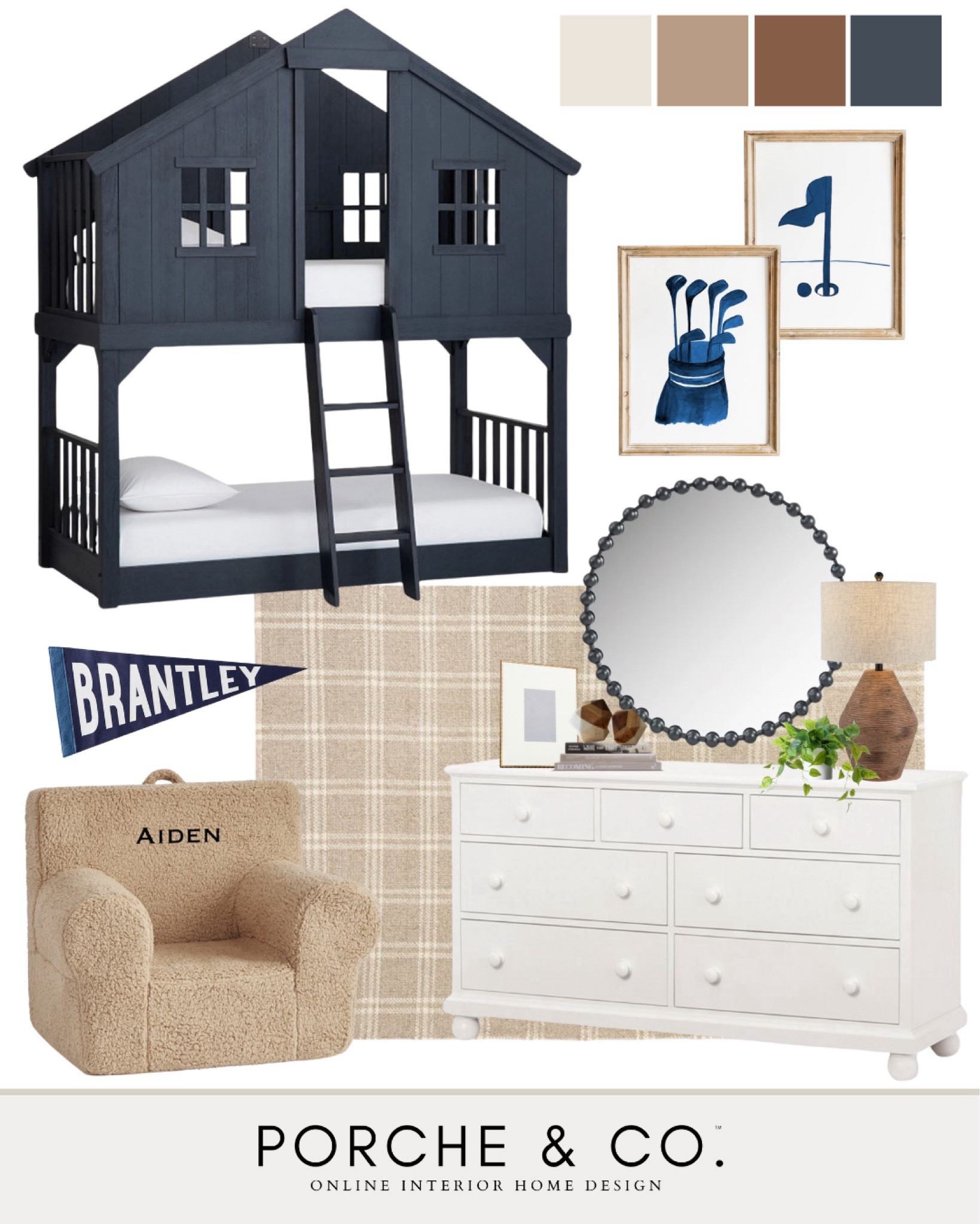 Boys bedroom inspo, boys bedroom mood board, navy boys bedroom, bunk beds, golf boys room

#LTKKids #LTKHome #LTKStyleTip