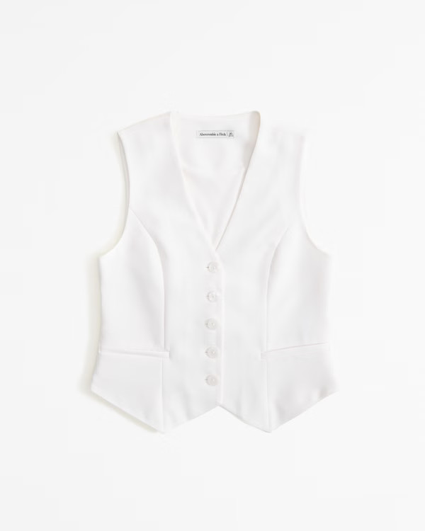 Women's The A&F Mara Tailored Vest V-Neck Set Top | Women's Tops | Abercrombie.com | Abercrombie & Fitch (US)