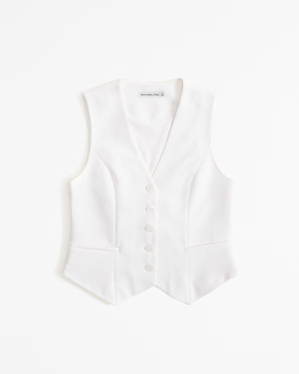 The A&F Mara Tailored Vest V-Neck Set Top | Abercrombie & Fitch (US)