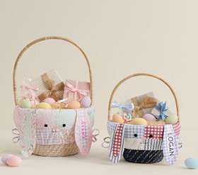 Patchwork Bunny Easter Basket Liners | Pottery Barn Kids