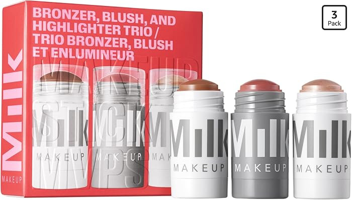 Milk Makeup Bronzer, Blush + Highlighter Set – Bronzer in Baked .19oz, Multi-Use Cream Blush + ... | Amazon (US)