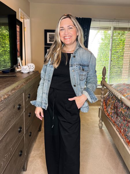 In honor on my mom, I’m styling this adorable jumpsuit with her denim jacket! She loved an elevated look & a popped collar. I love taking this casual look & dressing it up for date night. It looks great with heels & it hides the tummy really well. It’s super comfortable & the fabric is so soft. I know my mom would have loved it! 
I’ve linked some similar denim/jean jackets! 
.
.
 2024 spring fashion, spring capsule wardrobe, 2024 clothing trends for women, grown women outfits, spring 2024 fashion, spring outfits 2024 trends, spring outfits 2024 trends women over 40, spring outfits 2024 trends women over 50, white pants, brunch outfit, summer outfits, summer outfit inspo, outfits with white pants,sandals, cute spring dress, cute spring dresses casual knee length, cute spring dresses short, petite fashion, petite pants, petite trousers, petite fashion over 50, effortlessly chic outfits, effortlessly chic outfits spring, spring capsule wardrobe 2024, spring capsule wardrobe 2024 travel





#LTKtravel #LTKTravel #LTKstyletip #LTKunder100 #LTKOver40 #LTKunder50 #LTKbeauty #LTKSeasonal #LTKWorkwear