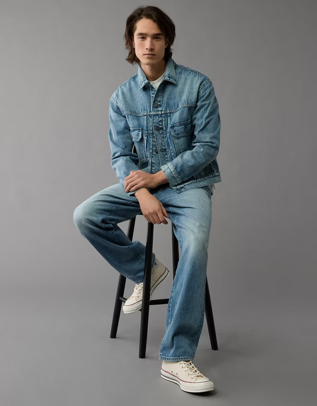 AE Slim Fit Denim Trucker Jacket | American Eagle Outfitters (US & CA)