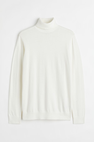 Slim Fit Fine-knit Turtleneck Sweater - Turtleneck - Long sleeve - Brown - Men | H&M US | H&M (US + CA)