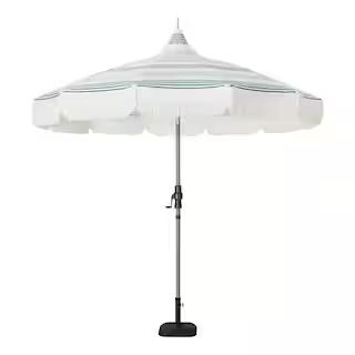 Hampton Bay 9 ft. Aluminum Market Auto Tilt Patio Umbrella in Elsa Stripe UCA194008-STR - The Hom... | The Home Depot