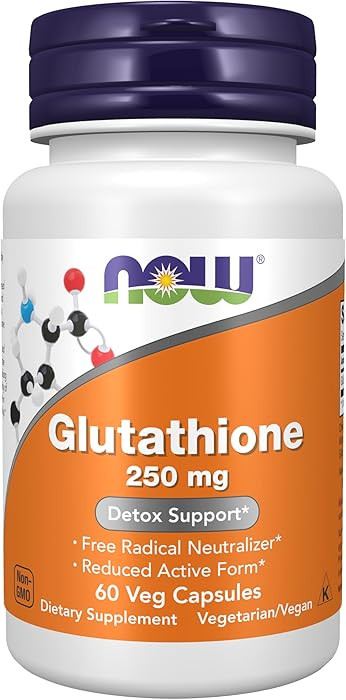 NOW Foods Supplements, Glutathione 250 mg, Detoxification Support*, Free Radical Neutralizer*, 60... | Amazon (US)