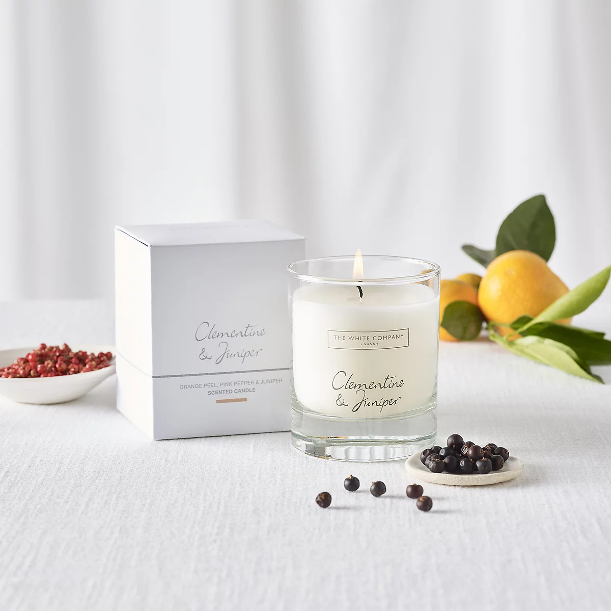 Clementine & Juniper Signature Candle | The White Company UK & ROW