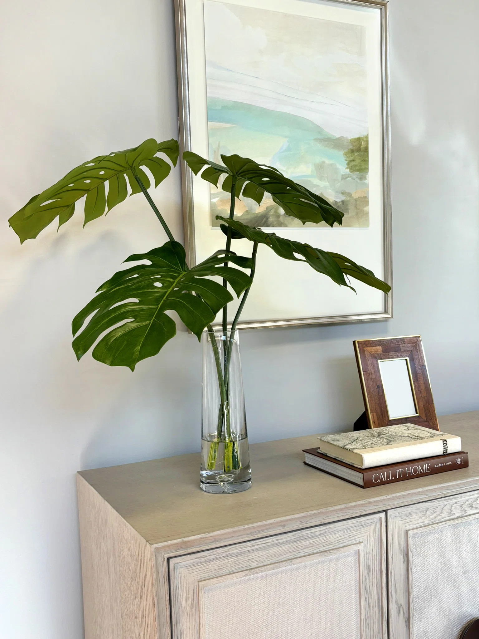 23'' Faux Philodendron Plant in Glass Vase | Wayfair North America