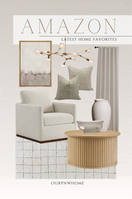 Latest finds from the home from Amazon! 

Neutral home, fluted coffee table, round coffee table, reeded coffee table, ribbed coffee table, ivory accent chair, armchair, modern chandelier, neutral curtains, abstract wall art, green throw pillows, neutral accent pillows, floral throw pillow, white vase, decorative bowl

#LTKStyleTip #LTKHome