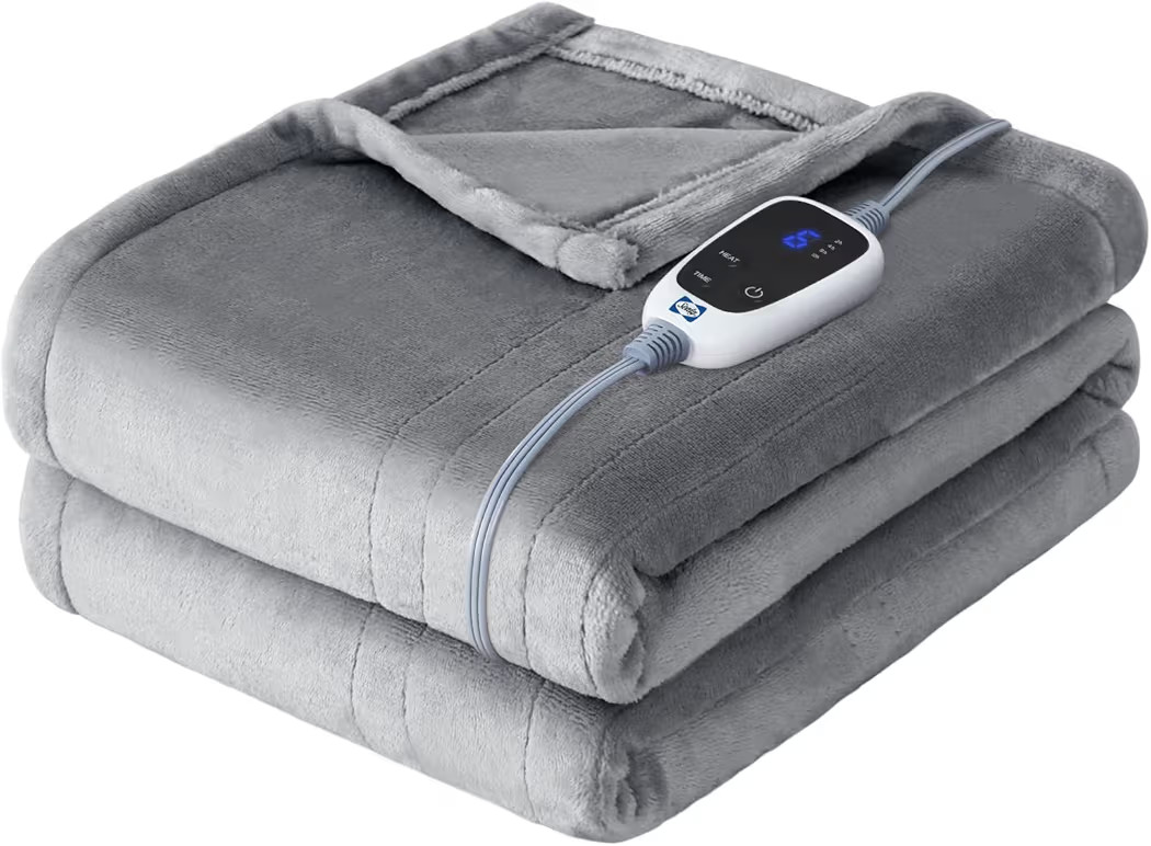 Sealy Heated Throw Blanket, Flannel Electric Blanket Throw with 6 Heating Settings & 2-10 Hours A... | Amazon (US)