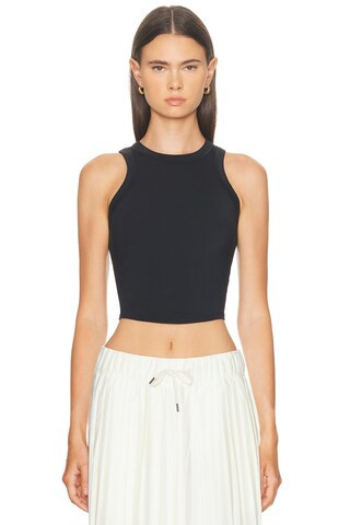 Nike One Fitted Dri-FIT Cropped Tank Top in Black | FWRD 