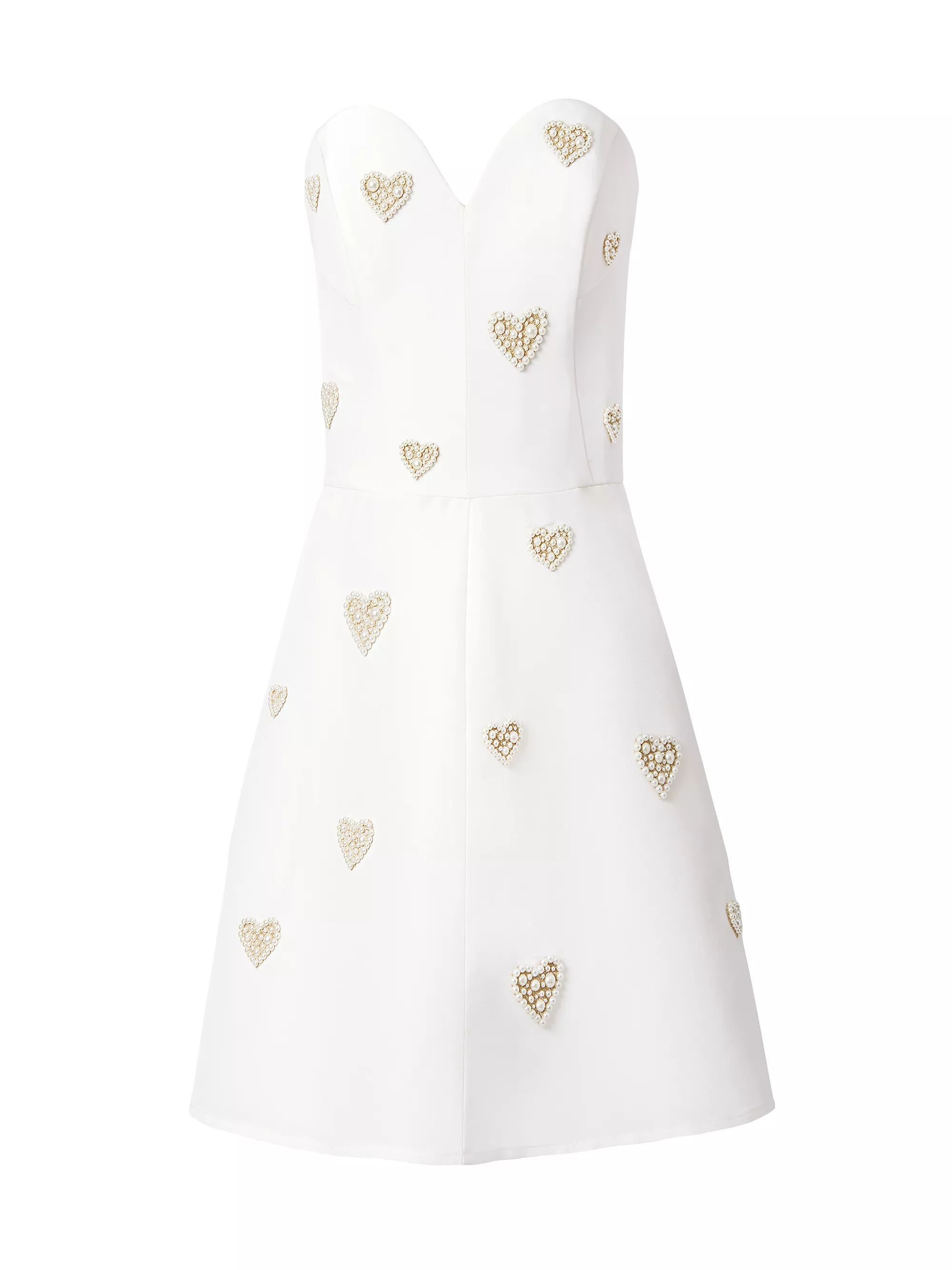 Faux Pearl-Embellished Heart Dress | Saks Fifth Avenue