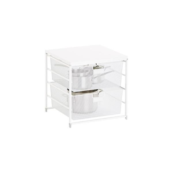 Elfa White Cabinet-Sized 2-Drawer Solution | The Container Store