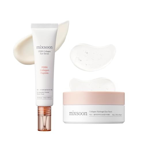 mixsoon Under Eye Care Bundles_PDRN Collagen Eye Serum 20ml / 0.67 fl. oz.+ Collagen Hydrogel Eye Patch 84 g / 2.84 fl.oz. (30pairs) | Amazon (US)