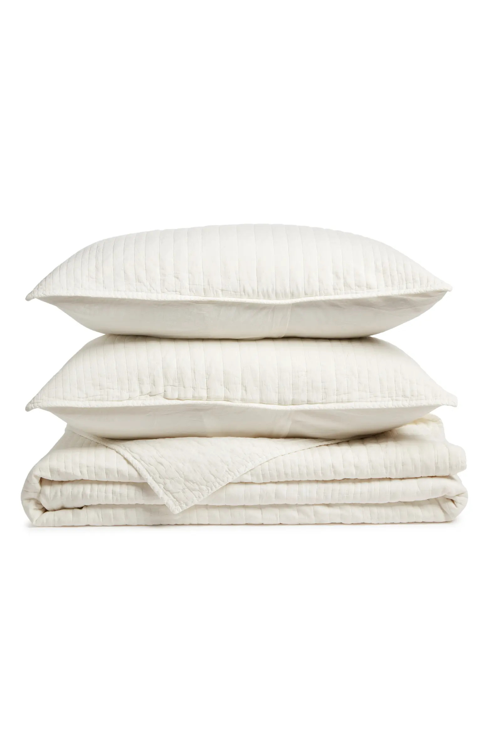 Soft Stripe Cotton Quilt & Shams Set | Nordstrom