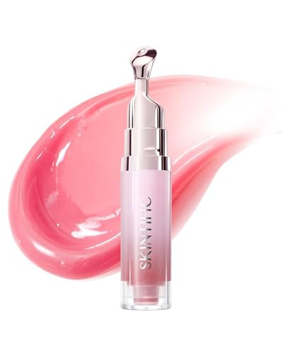 SKINTIFIC Peptide Brightening Lip Serum, Hydrating & Plumping Tinted Lip Gloss, Moisturizing Lip Balm with Polypeptides & Squalane for Glossy Sheer, Smooth Lips(01 Baby Pink) | Amazon (US)