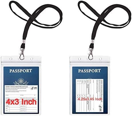 Passport Badge Holders with Extra PVC ID Card Holder and Woven Lanyards Ideal for Cruise and Vaca... | Amazon (US)