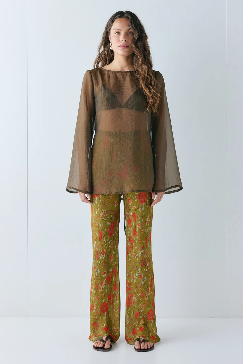 Remi Sheer Pants Floret | VRG Grl
